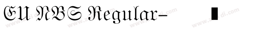 EU NBS Regular字体转换
